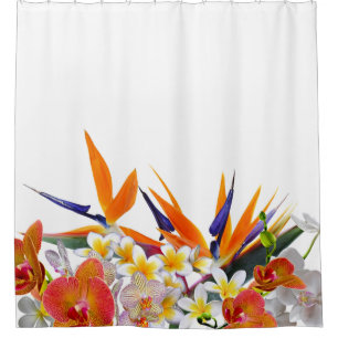 Rideaux De Douche Fleurs Joie-Tropicales de floraison