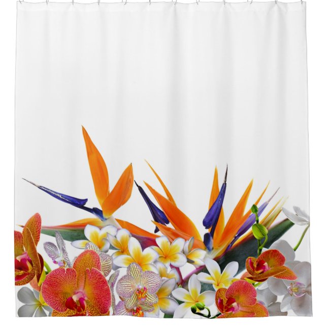 Rideaux De Douche Fleurs Joie-Tropicales de floraison (Devant)