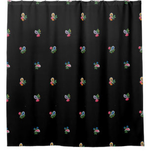 Rideaux De Douche Fleurs lumineuses fabuleuses, feuilles et motifs c