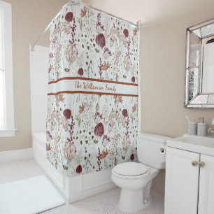 Rideaux De Douche Fleurs sauvages bourguignons modernes Élégant Bo
