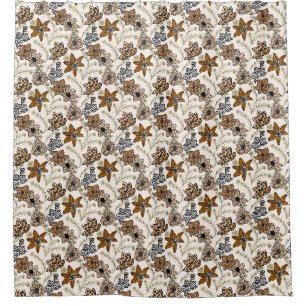Rideaux De Douche Fleurs sauvages Safari - Floral Poster de animal m