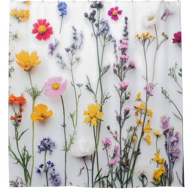 RIDEAUX DE DOUCHE FLEURS SÉCHÉES FLEUR SAUVAGE FLORAL ESTHÉTIQUE (Devant)