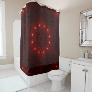Rideaux De Douche Flocon de neige rouge foncé en Bourgogne gothique
