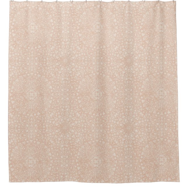 Rideaux De Douche Floral amour mandala argile rose (Devant)