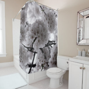 Rideaux De Douche Floral blanc