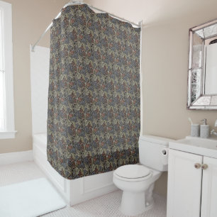Rideaux De Douche Floral bleu rose Vintage William Morris Bluebell