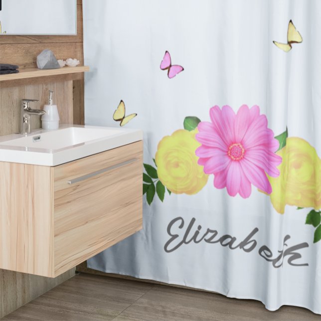Rideaux De Douche Floral papillon (Créateur téléchargé)