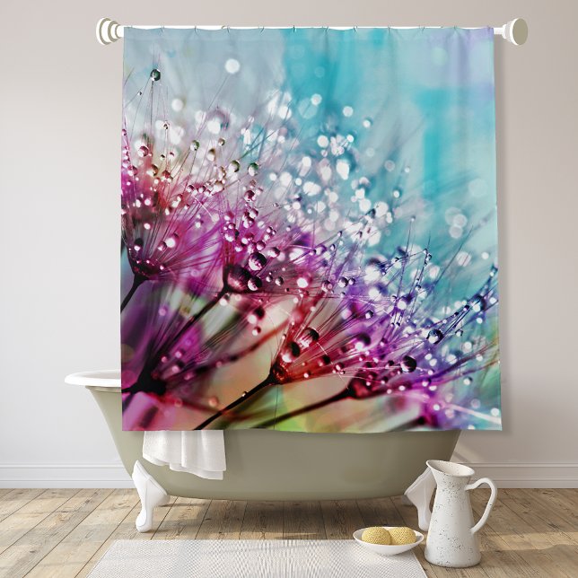 Rideaux De Douche Florales florales de jardin vibrantes au printemps (Créateur téléchargé)