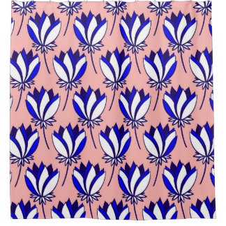 Rideaux De Douche Flore symétrique : Motif Vintage coloré