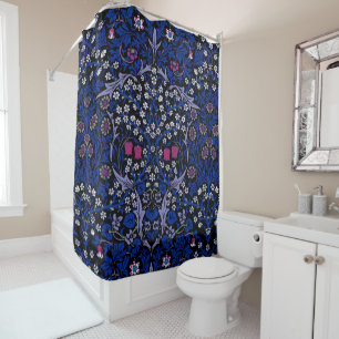 Rideaux De Douche Flore Vintage bleue, William Morris