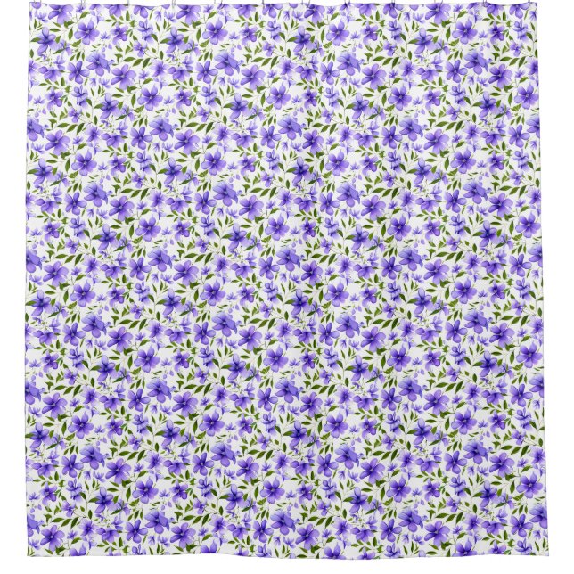 Rideaux De Douche Flower Fun violet unique (Devant)