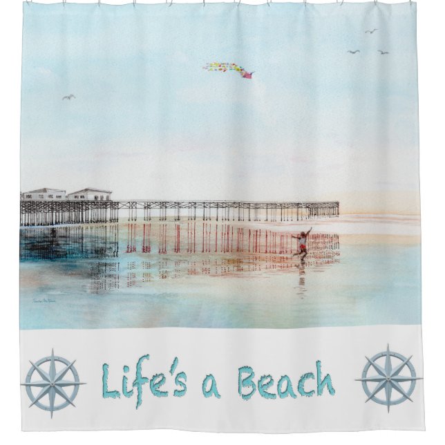 Rideaux De Douche Flying High at Low Tide Shower Curtain (Devant)