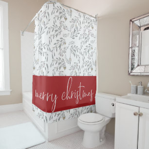 Rideaux De Douche Folithe de Noël et baies