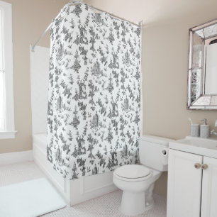 Rideaux De Douche Fontaines et arbres fantastiques vintages Toile-B 