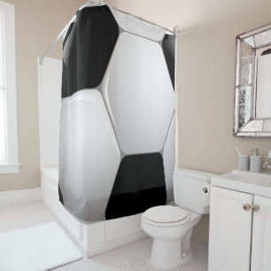 Rideaux De Douche Football Soccer Ball