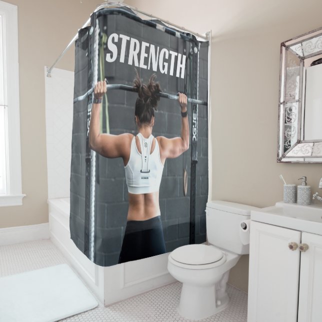 Rideaux De Douche Force Fittness Femmes Muscle Worout Motivationnel (En situation)