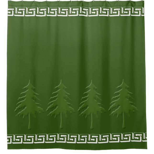 RIDEAUX DE DOUCHE FORÊT VERTE (Devant)