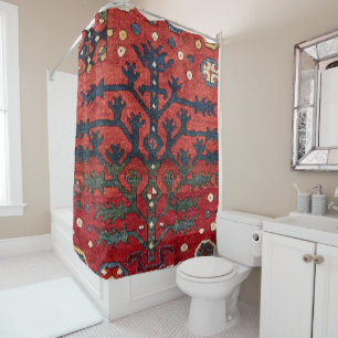 Rideaux De Douche Formes géométriques rouges pures Persian III