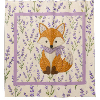 Rideaux De Douche Fox and Lavender