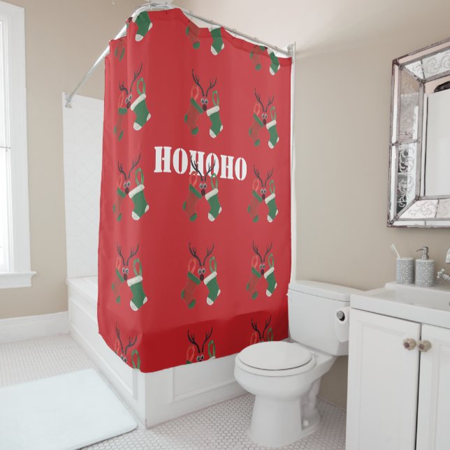 Rideaux De Douche Foyer de Noël Fête spéciale (En situation)