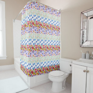 Rideaux De Douche Frontières florales Boho Style Country Cottage