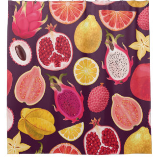 Rideaux De Douche Fruit exotique : coloré sans soudure motif