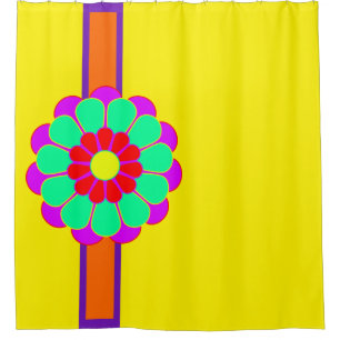 Rideaux De Douche Funny Flower Power Bloom I + votre backgr. & idée
