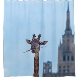 Rideaux De Douche Funny Giraffe