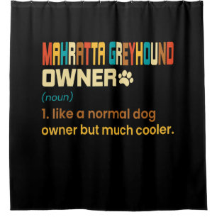 Rideaux De Douche Funny Mahratta Greyhound Vintage Retro Chien Maman