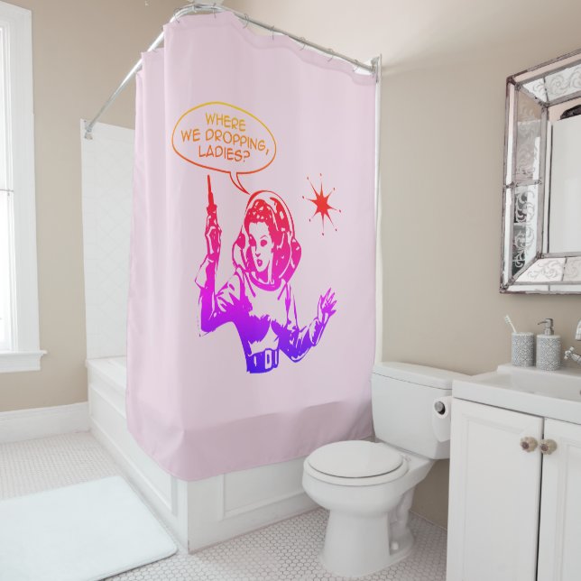 Rideaux De Douche Gamer fille (En situation)