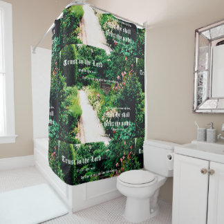 Rideaux De Douche Garden Path with Proverbs 3:5-6