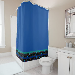 Rideaux De Douche Geo Blue