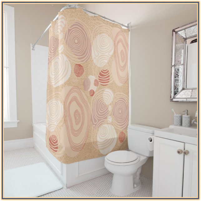 Rideaux De Douche Géométrie Abstraite moderne en couleurs mauves (Créateur téléchargé)