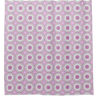 Rideaux De Douche Géométrie motif rose