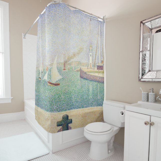 Rideaux De Douche Georges Seurat - Entrée du Port de Honfleur (En situation)