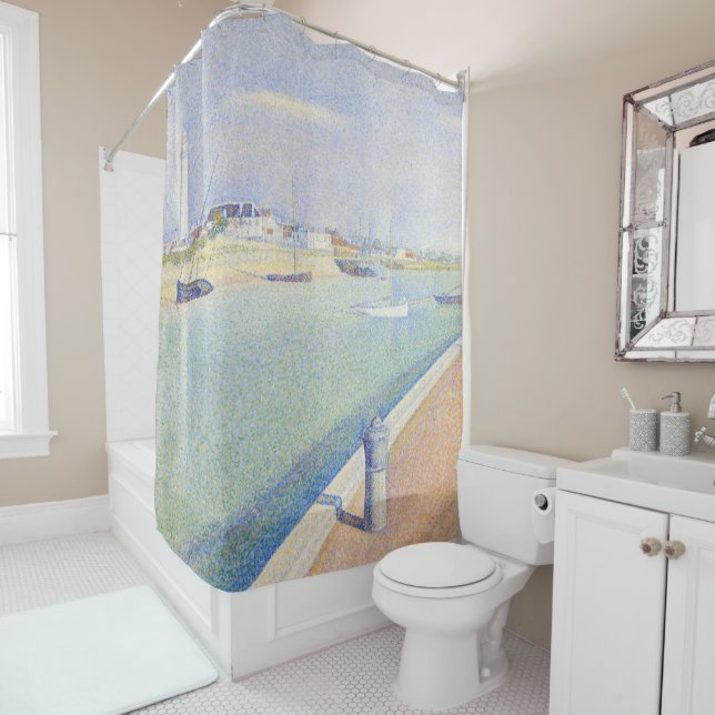 Rideaux De Douche Georges Seurat - Le chenal des cimes (En situation)