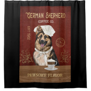 Rideaux De Douche German Shepherd Dog Coffee Company Canvas