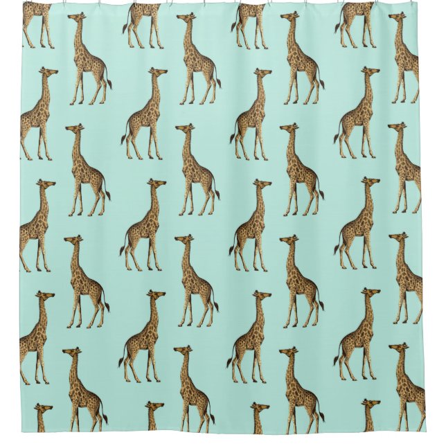 Rideaux De Douche Girafe sur la Parade (Devant)
