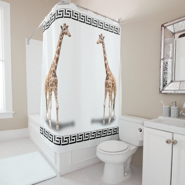 RIDEAUX DE DOUCHE GIRAFFES (En situation)