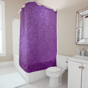 Rideaux De Douche Girly Sparkly Royal Purple Parties scintillant