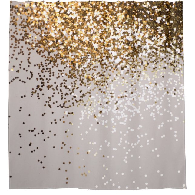 Rideaux De Douche Glam étincelant Glam Gold Parties scintillant Glam (Devant)
