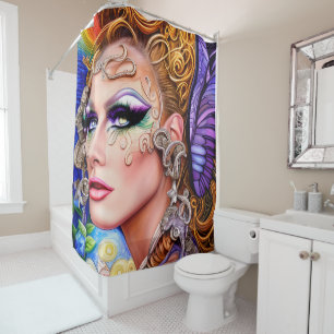 Rideaux De Douche Glisser-Couleur Queen Design