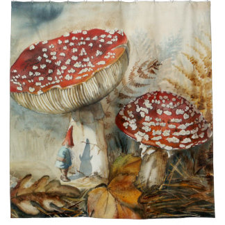 Rideaux De Douche gnome aquarelle