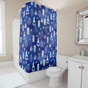 Rideaux De Douche Gnome du Christ bleu