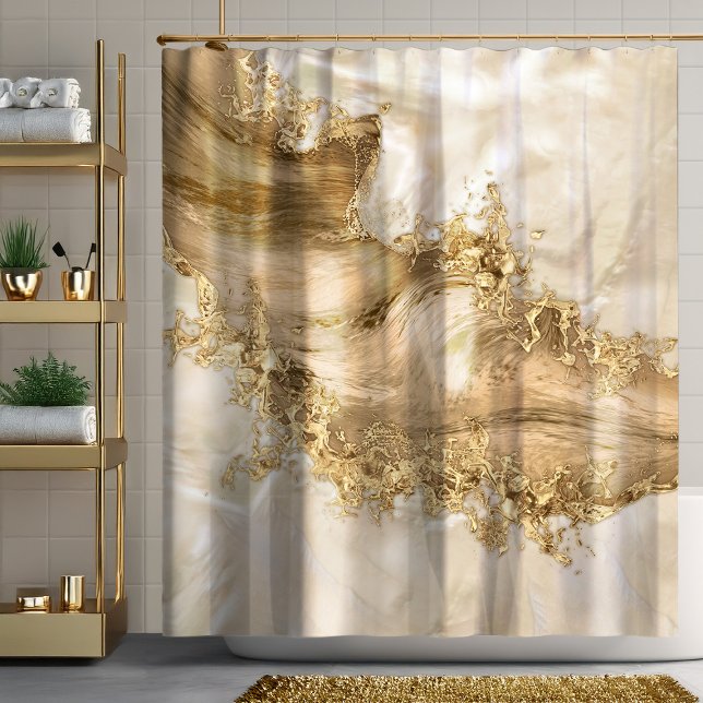 Rideaux De Douche Gold et Pearl - Splatz et flux (Créateur téléchargé)