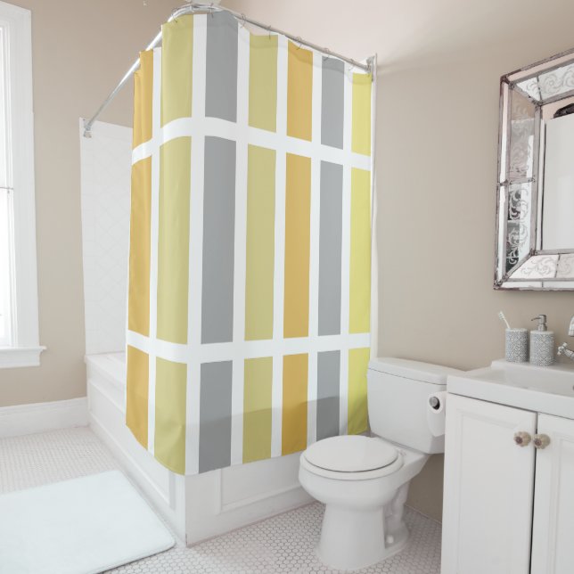 Rideaux De Douche Gold Silver Bronze Metal Hues (En situation)