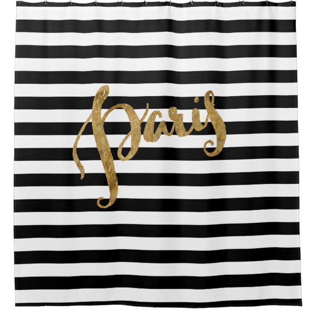 Rideaux De Douche Golden Paris Stripes (Devant)