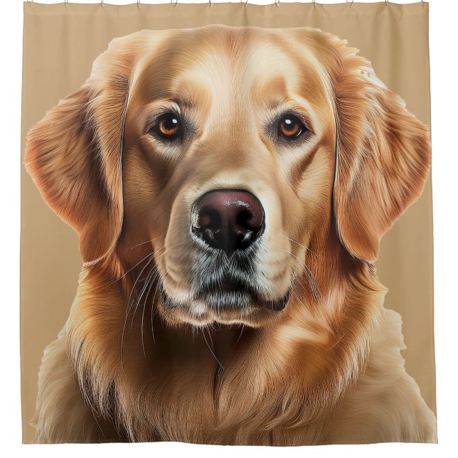 Rideaux De Douche Golden Retriever Chien sur (Devant)