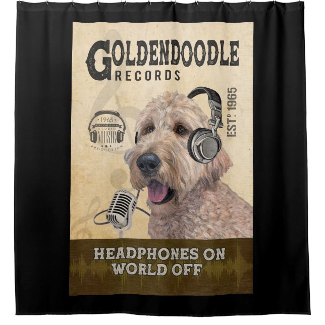 Rideaux De Douche Goldenoodle Dog Record Company Canvas 2 (Devant)