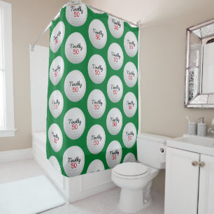 Rideaux De Douche Golf Ball Anniversaire - 50e ou autre année